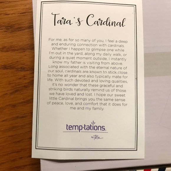 NIB TEMP-TATIONS by TARA Red Cardinal tray HAppy Holidays - Picture 3 of 6